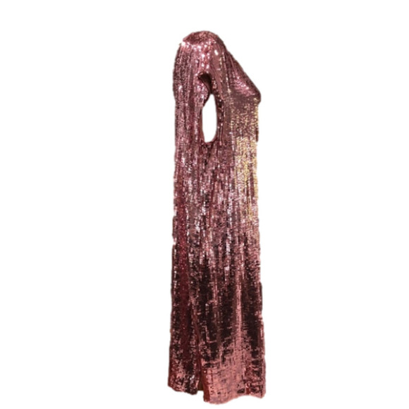 NWT Anthropologie Maeve Kara Pink Sequin Shift Dress, Size Medium - Picture 4 of 13